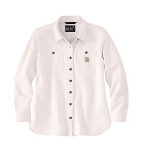 Carhartt Womens XXL Loose Fit Heavyweight overshirt Off White Cotton Twill NWT